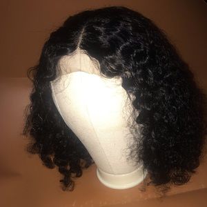 Curly human hair wig
